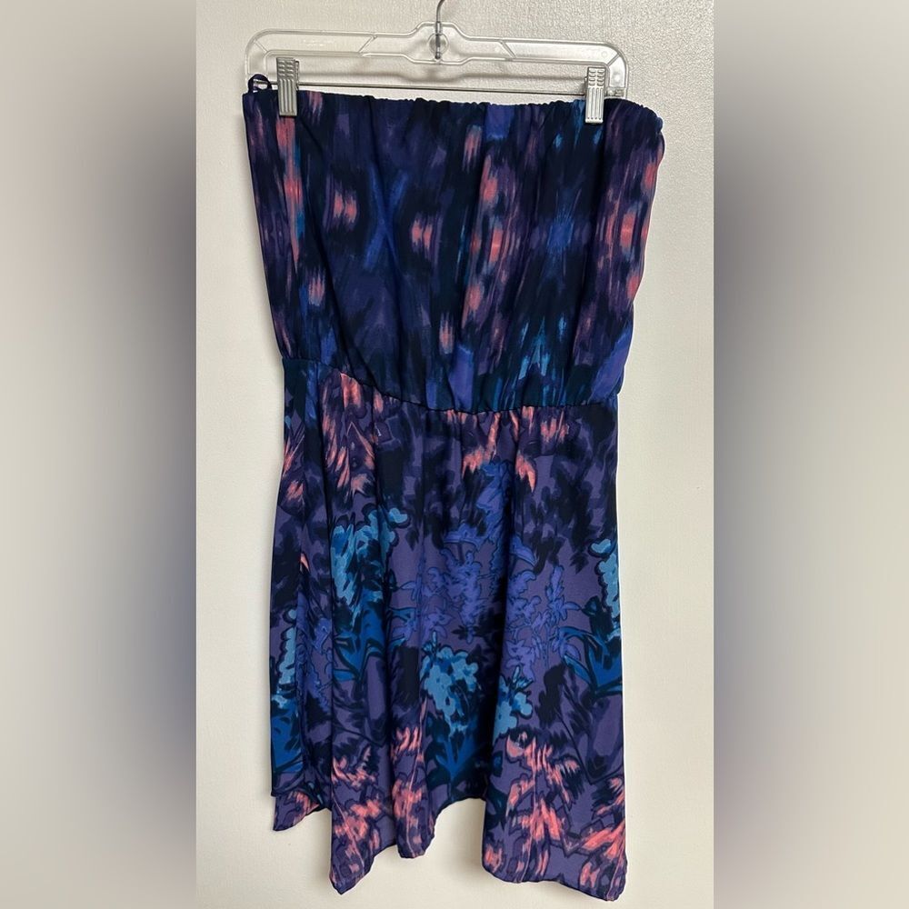 Aqua Strapless Dress sz L NWT